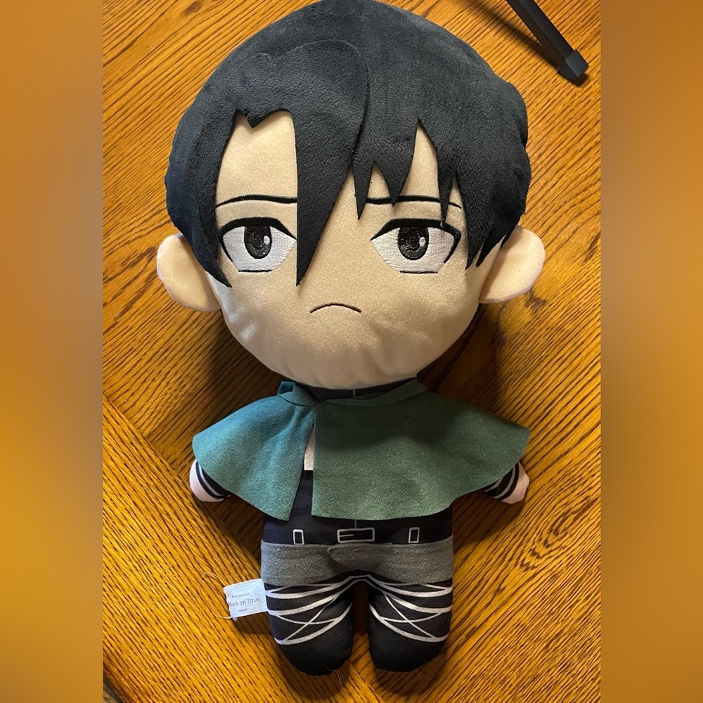 Attack of the Titans Levi plush 17 inches. Excellent condition. Collectible